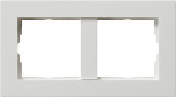 Gira 1002204 cover frame 2f oM flat mounting type Gira E22 pure white