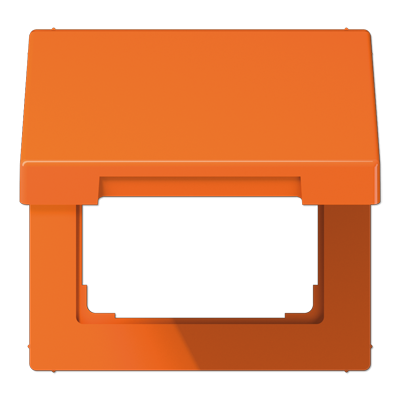 Jung LS990BFKLO hinged cover with return spring, thermoplastic, LS series, orange (for ZSV)