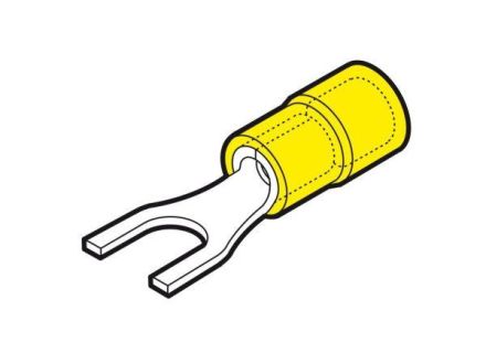 Cembre 2054850 GF-U10/1 fork shape PVC insulated flat pin claw cable lug