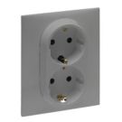 Legrand 864364 socket SCHUKO Niloe Step 1-way aluminum, (aluminum)
