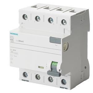 Siemens 5SV3647-6 residual current circuit breaker 80/0.3A 4-pole
