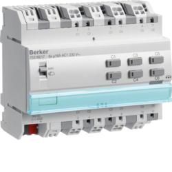 Berker 75316017 Switch actuator 6-way REG with current detection light grey KNX