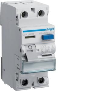 Hager CFA263D residual current circuit breaker 2-pole 63/0, 3A