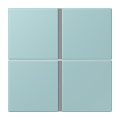 Jung LC404TSA214 button set 4-way, F40, LS series, clear cerulean ( LC32033 )