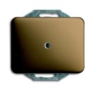 Busch-Jaeger 1742-21 blind central plate, with support ring bronze