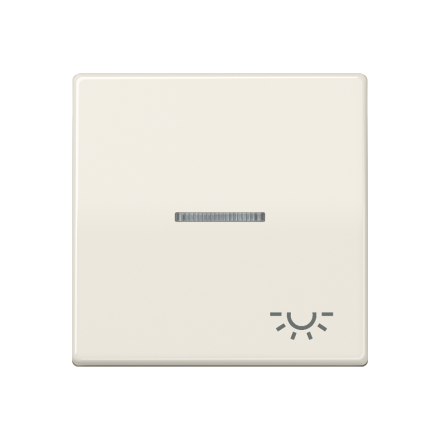 Jung ABAS591KO5L rocker switch 1-way with light guide, symbol light, Duroplast antibacterial, AS series, white