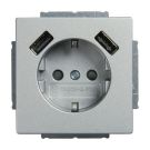 Busch-Jaeger 2CKA002011A6271 20 EUCB2USB-83 2x USB double socket SCHUKO