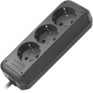 Brennenstuhl 1158620015 power strip 3-way black ECO-Line without switch 1.5m