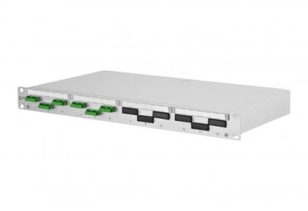 METZ CONNECT 150209F206-E OpDAT PF splice 6xSC-D APC green OS2 grey patch panel