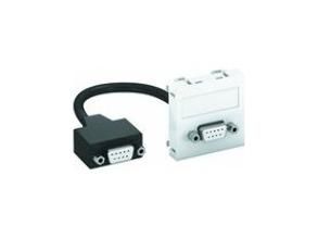 OBO Bettermann MTG-DB9 F AL1 with cable socket-socket 45x45mm multimedia carrier D-Sub9, 6104688