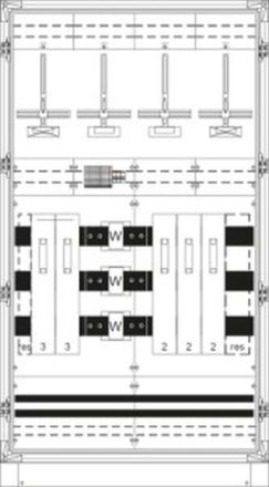 ABB Striebel & John KS4226 measuring and transformer cabinet TriLine, surface-mounted, with meter cross, 2CPX032636R9999