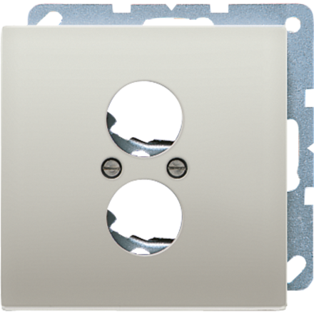 Jung ME2962-2AT cover for 2 round connectors up to 18.5 mm Ø, brass, LS series, antique brass