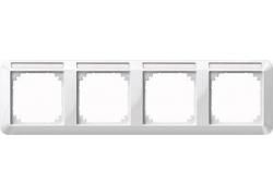 MERTEN 387419 Frame 4-way horizontal polar white glossy