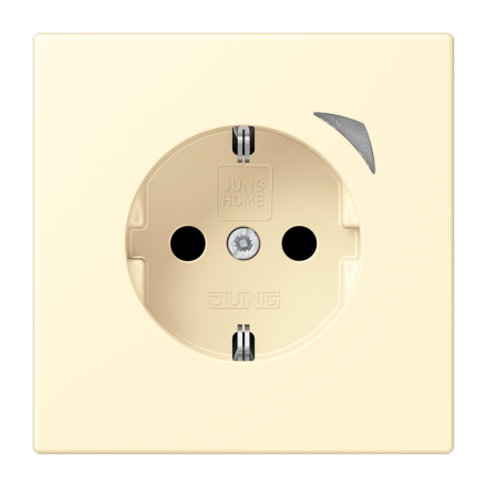 Jung BTLC1521S201 JUNG HOME SCHUKO® socket, 16 A 250 V ~, screw terminals, with function display, integrated increased contact protection, SAFETY+, thermoplastic painted ( LC32001 )