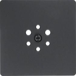 Berker 14741606 central plate for 6-pin socket anthracite matt/velvet central plate system