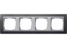 Gira 021481 4-way cover frame for color Alu Gira Event Anthracite