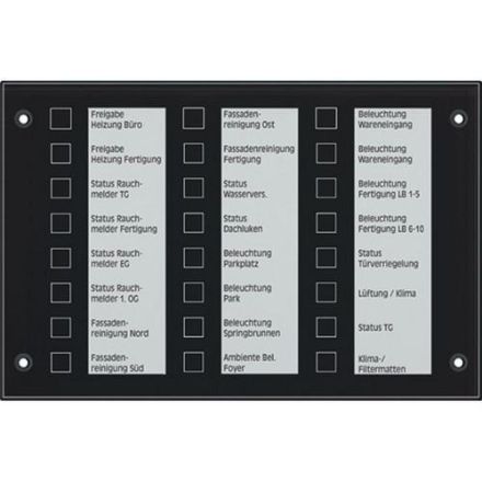 Jung MBT2424GLSW replacement front glass, black glass