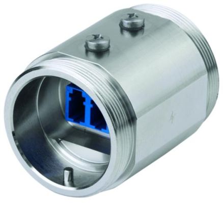Telegärtner J68071A0004 IP68 Single/Multim. Nickel-plated brass TOC coupling LC Duplex coupling