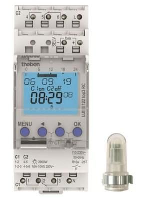 Theben 1220130 LUNA122 top3 RC with surface-mounted light sensor twilight switch