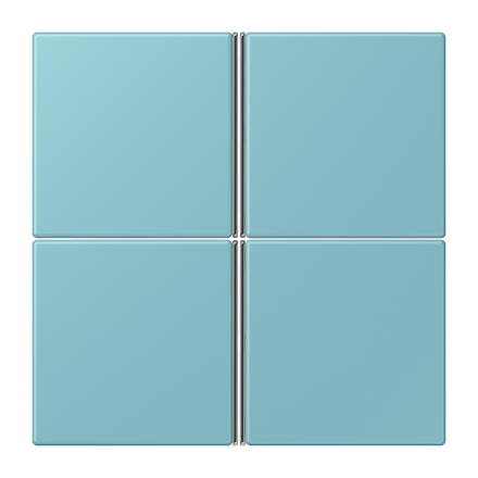 Jung LC404TSA213 button set 4-way, F40, LS series, middle cerulean ( LC32032 )