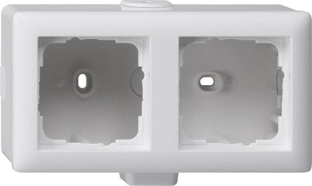 Gira 006227 surface-mounted housing 2-way Standard 55 pure white matt