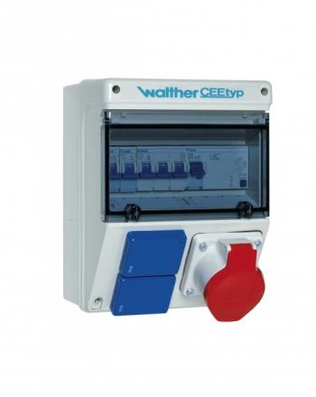 Walther 6920117 similar to RAL7035 CEE socket combination