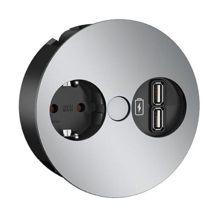 Bachmann 931.033 TWIST 1x 1xUSB Charger chrome matt 0.2m
