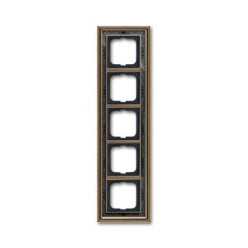 Busch-Jaeger 1725-843 cover frame, 5-way frame antique brass decor anthracite
