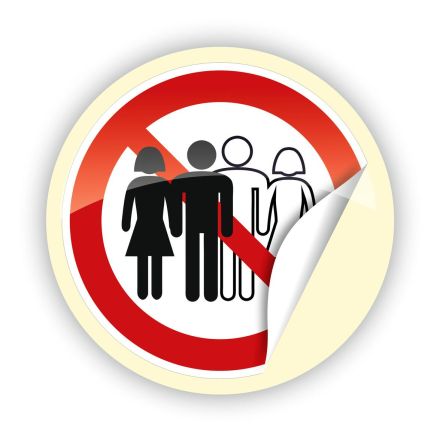 Cimco 182828 Groups of people prohibited D:200mm Prohibition sign