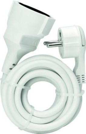 PROTEC.class 05105797 PSKFL2w H05VV-F 2m white protective contact flat plug