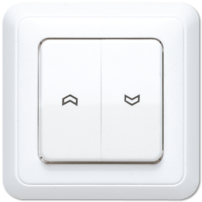 Jung 5509VUVWW rocker switch, with arrow symbols, with frame, Duroplast, ST 550, alpine white
