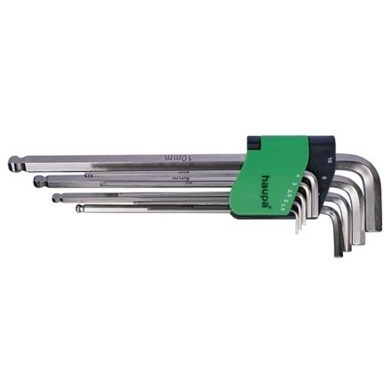 HAUPA 100965 Wrench set 6-edge folding handle 9pcs