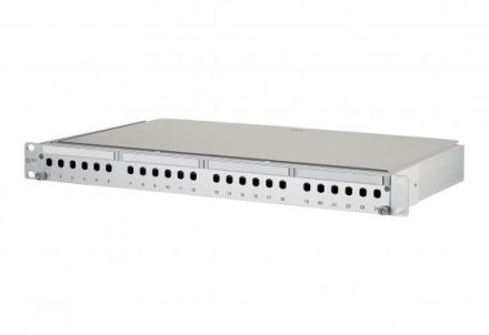 METZ CONNECT 1502200100-E OpDAT PA unequipped for 24xST-S grey patch panel