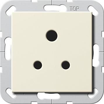 Gira 277201 socket Round Pin 5 A System 55 cream white