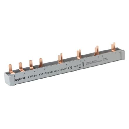 Legrand 404984 pin comb rail for 1FI4POL m. 4AFDD with LS 16mm 12TE