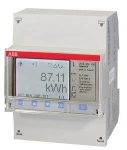 ABB Stotz-Kontakt A41 412-100 , A41 412-100 Single phase energy meter, RS485 Gold, 1 phase, direct connection 80A , 2CMA170505R1000