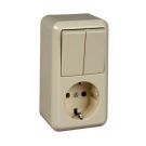 ELSO 388500 10/16A CONTURA pearl white surface-mounted combination series switch