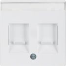 Berker 11816089 Centre piece with dust protection sliders and labelling field polar white including Berke