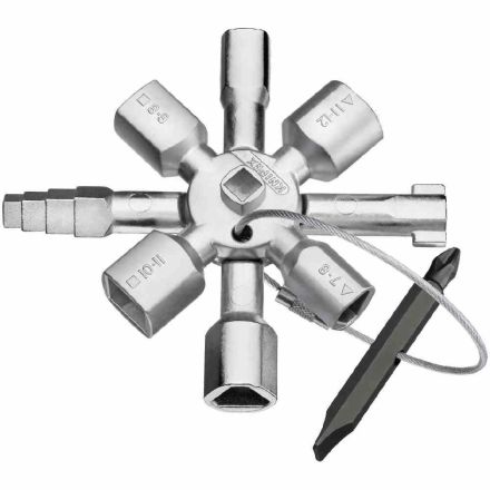 Knipex 0307467 control cabinet key with 8 profiles (001101)