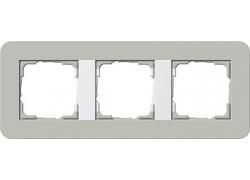 Gira 0213412 cover frame 3f Gira E3 grey/pure white