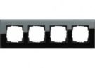 Gira 021405 4-way cover frame Gira Esprit glass black