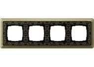 Gira 0214662 4-way cover frame ClassiX Art bronze-black