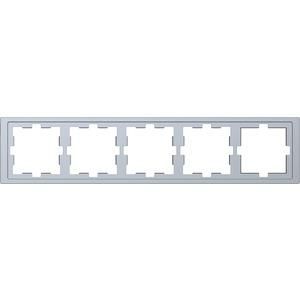 MERTEN MEG4050-6536 frame D-Life 5-way stainless steel