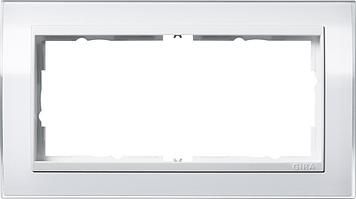 Gira 1002723 cover frame 2f without MS for pure white Gira Event Clear White