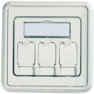Telegärtner H02010A0053 80x80mm 3-way empty BR alpine white