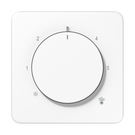 Jung CD1749BFWW cover for room temperature controller inserts, thermoplastic, CD series, alpine white