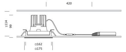 Siteco 51DG11CD2FF22 Downlight 3000K DALI LED Lunis