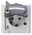 Kopp 103556002 AP-wet room 1-way No. 1 grey SCHUKO socket