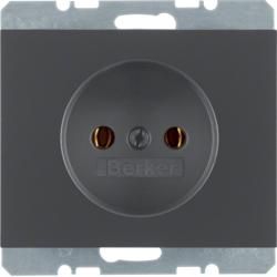 Berker 6167157006 socket without protective contact anthracite, matt Berker K.1