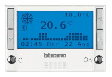 Bticino HD4451 Chronothermostat for heating WHITE , (bright white)
